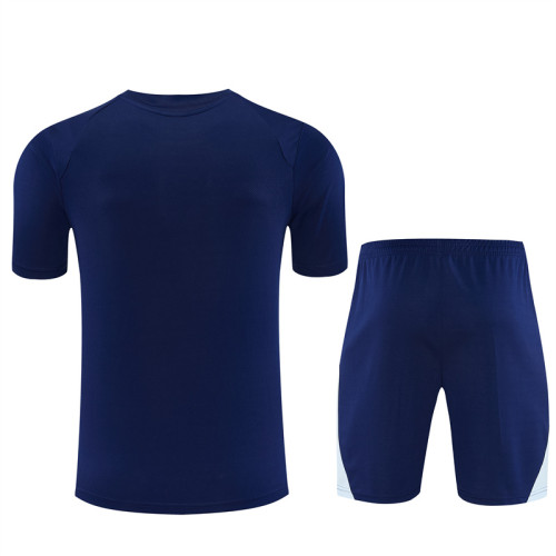 26/27 Manchester City kids Short sleeve training suit Royal Blue