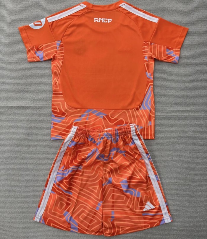 26/27 Real Madrid goalkeeper kids kit orange