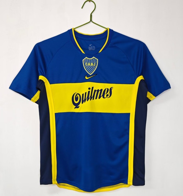 Retro 2001 Boca Juniors home football Jersey
