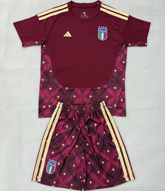 26/27 Italy goalkeeper kids kit red