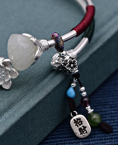 Bracelet female Sterling Silver 925 silver jewelry simple fashion creative solid opening handmade anemone bracelet bracelet