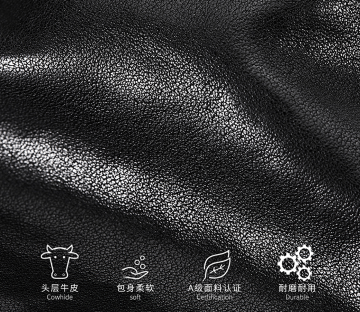 Handbag men's leather zipper Long Wallet large capacity leisure men's top leather handbag