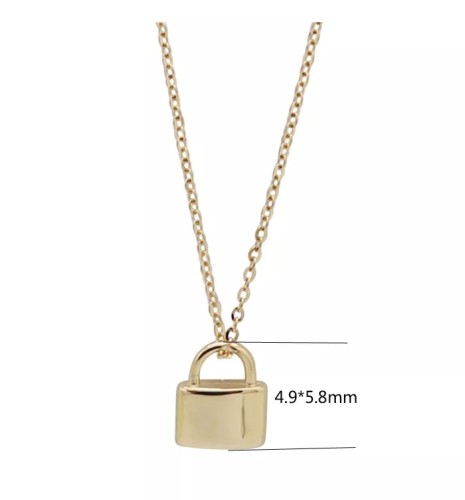 European and American retro personality pendant chain simple temperament small lock necklace 18k gold necklace Valentine's Day gift