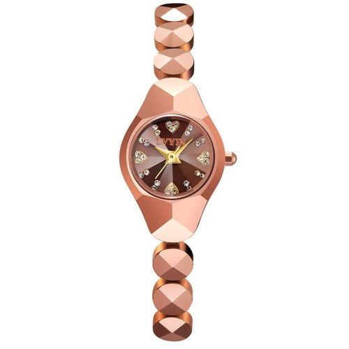 Lvyin 2021 new elegant ladies rose gold and silver boutique watch ceramic strap Japanese quartz movement watch
