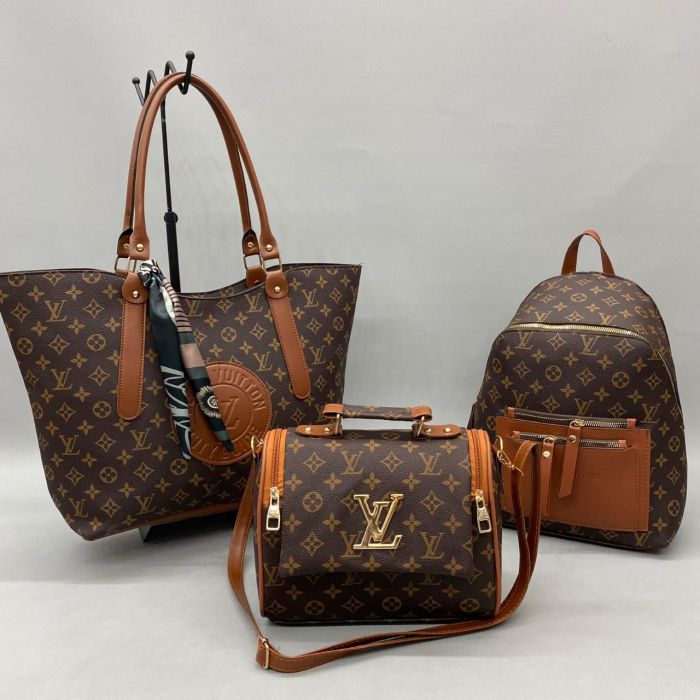 3 PİECE LADİES HANDBAG SET STYLİSH DESİNG