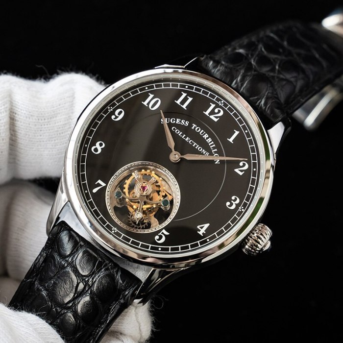 Top Brand Luxury Men's Mechanical Watches ST8000 Seagull Tourbillon Movement Genuine Crocodile Leather Men Wristwatches Business