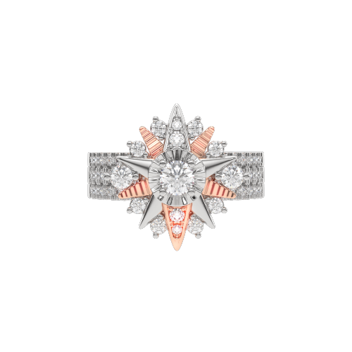 APM Six-pointed diamond ring