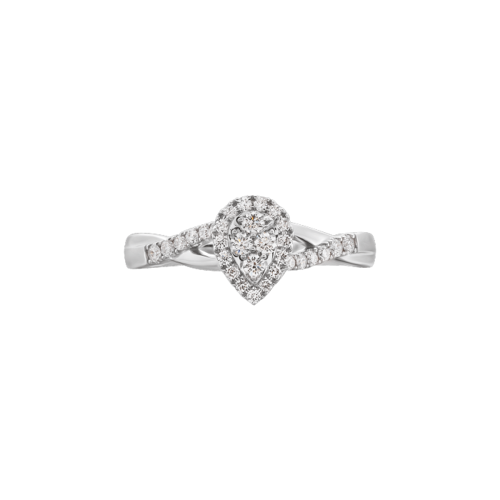 APM Water drop diamond ring
