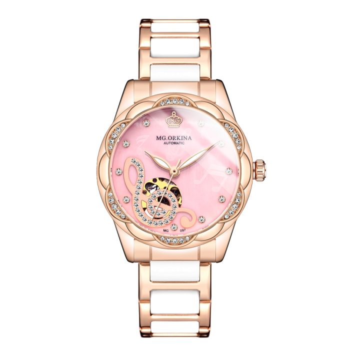 New Women's Watches 2021Diamond Luxury Design Ceramic Stainless Steel Strap Montre Femme Automatic Mechanical Relojes Para Mujer