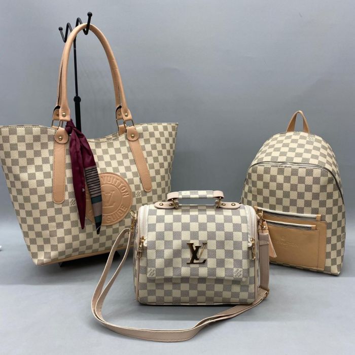 3 PİECE LADİES HANDBAG SET STYLİSH DESİNG