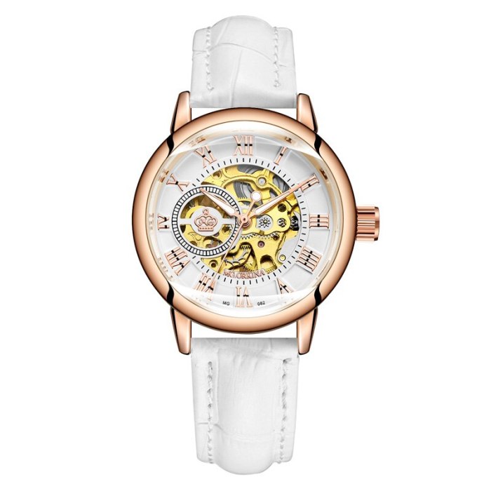 New Fashion Luxury Brand Skeleton Women Mechanical Watch Female Clock Automatic Mechanical Watches For Women Silver Montre Femme