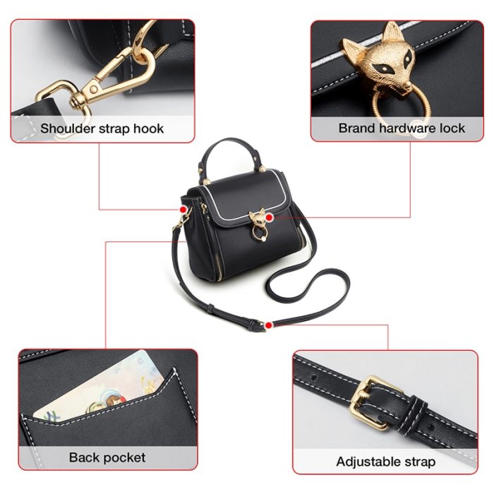 FOXER Fashion Totes Lady Handbag Women Chic Messenger Purse Female Split Leather Stylish Crossbody Shoulder Bags Large Capacity