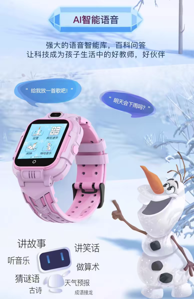 Kids Phone Watch Girl Smart location elementary school girl child Princess Aisha Frozen