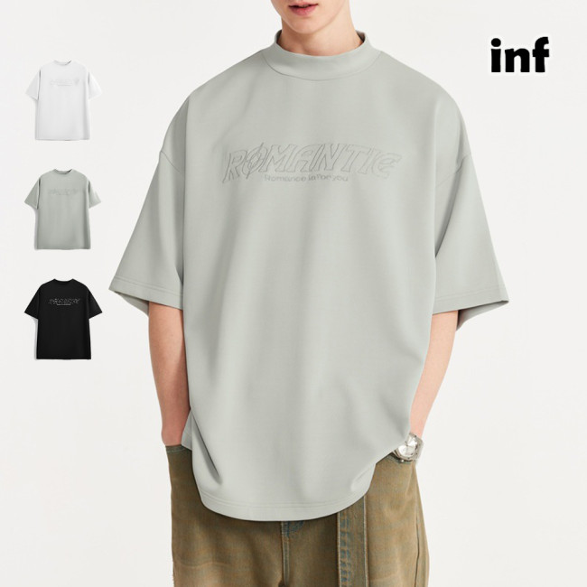 Men Women Jacquard T-shirt T-shirt Short Sleeve Pullover Tops Sweatshirt Unisex Tee Casual T-shirt