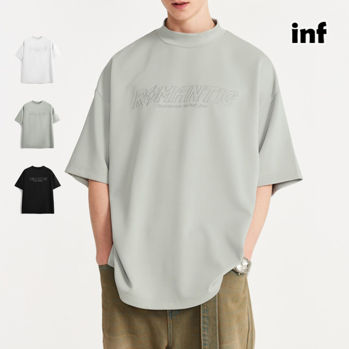 Men Women Jacquard T-shirt T-shirt Short Sleeve Pullover Tops Sweatshirt Unisex Tee Casual T-shirt