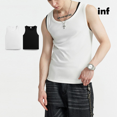 Men Women Flocking Flying Shoulder Vest T-shirt Short Sleeve Pullover Tops Sweatshirt Unisex Tee Casual T-shirt
