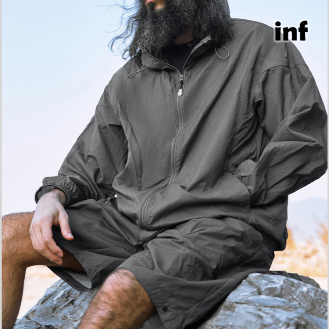 Men Women Cool Lightweight Sunscreen Clothing Cycling Suit Outdoor Jacket Sports Hood Casual Jacket