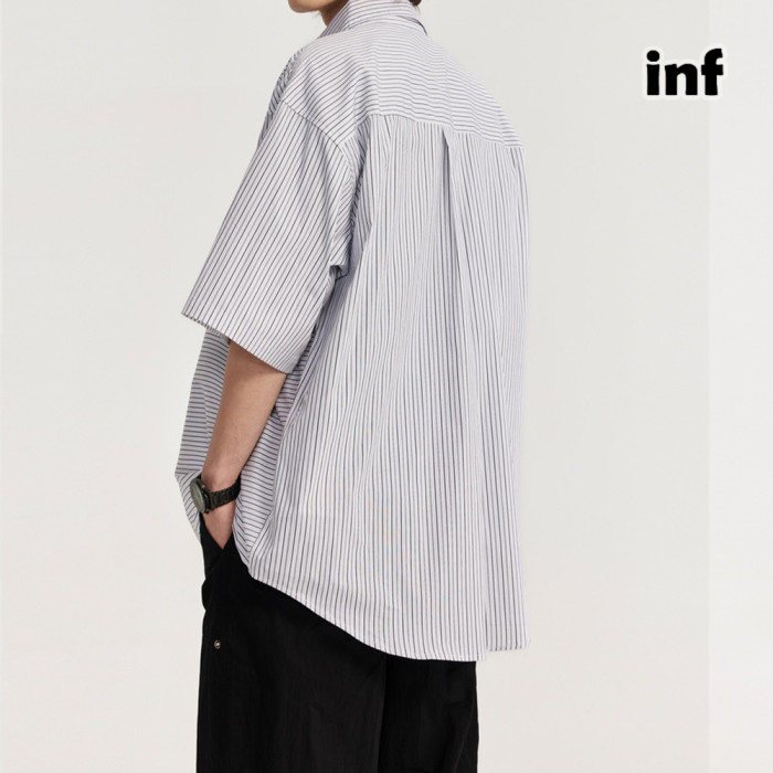 Men Women Stripe Shirt Short Sleeved Shirt Tops Sweatshirt Unisex Tee Casual Shirt