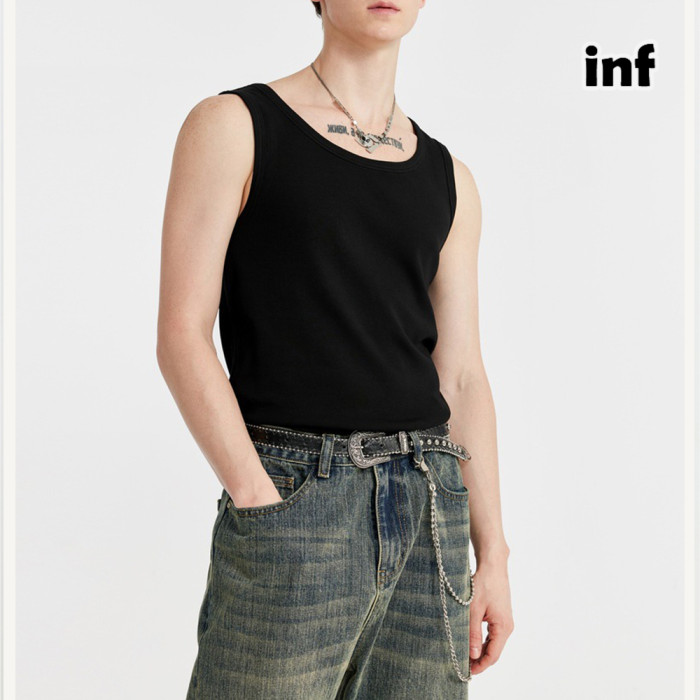 Men Women Flocking Flying Shoulder Vest T-shirt Short Sleeve Pullover Tops Sweatshirt Unisex Tee Casual T-shirt