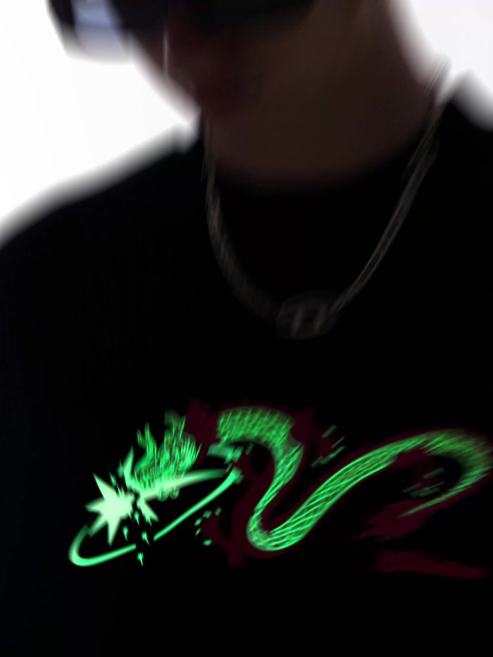 Men Women Night Glow  Printing T-shirt Short Sleeve Pullover Tops Sweatshirt Unisex Tee Casual T-shirt