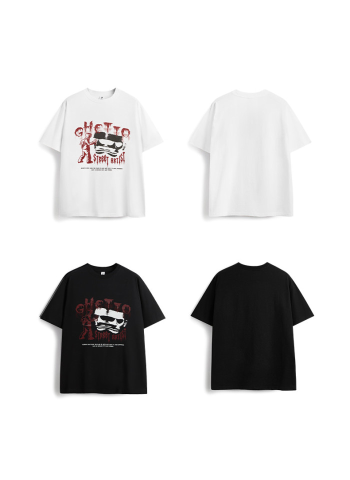 Men Women T-shirt Short Sleeve Pullover Tops Sweatshirt Unisex Tee Casual T-shirt