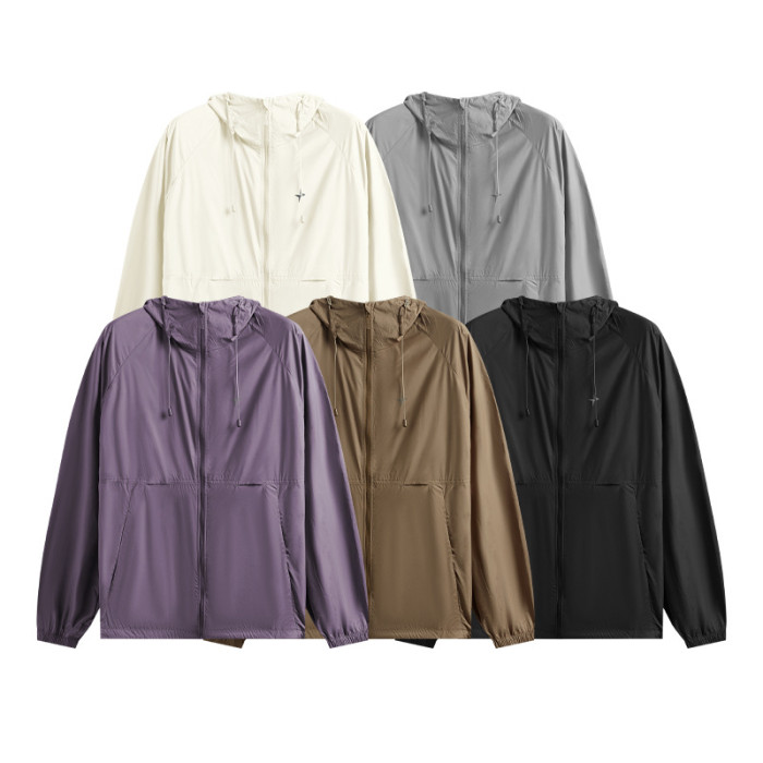 Men Women Cool Lightweight Sunscreen Clothing Cycling Suit Outdoor Jacket Sports Hood Casual Jacket