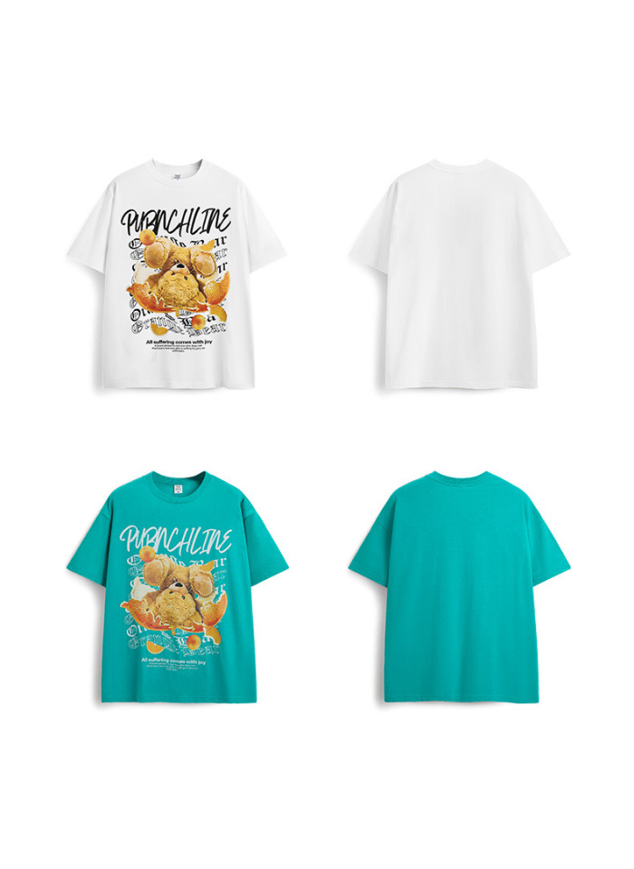 Men Women T-shirt Short Sleeve Pullover Tops Sweatshirt Unisex Tee Casual T-shirt