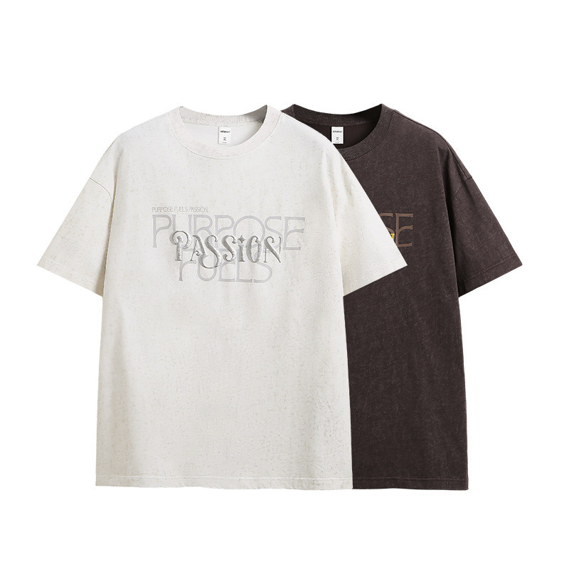 Men Women Wax Printing T-shirt Short Sleeve Pullover Tops Sweatshirt Unisex Tee Casual T-shirt