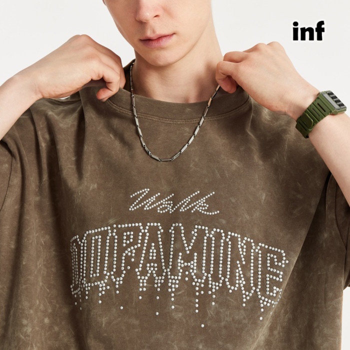 Men Women Washed T-shirt Short Sleeve Pullover Tops Sweatshirt Unisex Tee Casual T-shirt