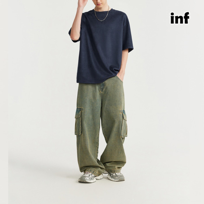 Men Women Solid Suede T-shirt Short Sleeve Pullover Tops Sweatshirt Unisex Tee Casual T-shirt