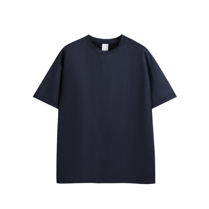 Men Women Solid Suede T-shirt Short Sleeve Pullover Tops Sweatshirt Unisex Tee Casual T-shirt