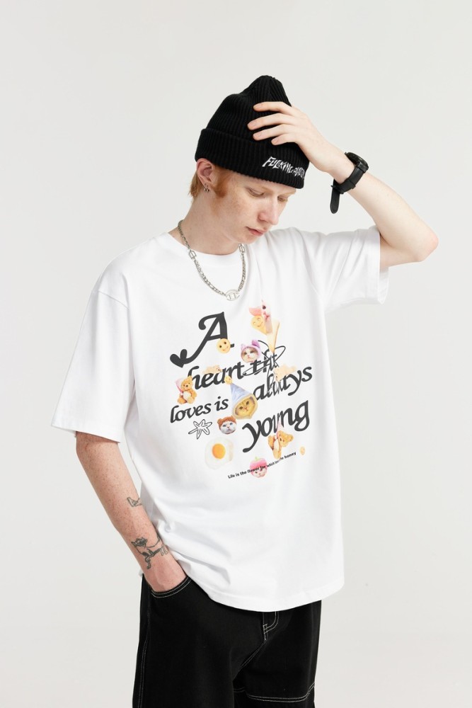 Men Women T-shirt Short Sleeve Pullover Tops Sweatshirt Unisex Tee Casual T-shirt