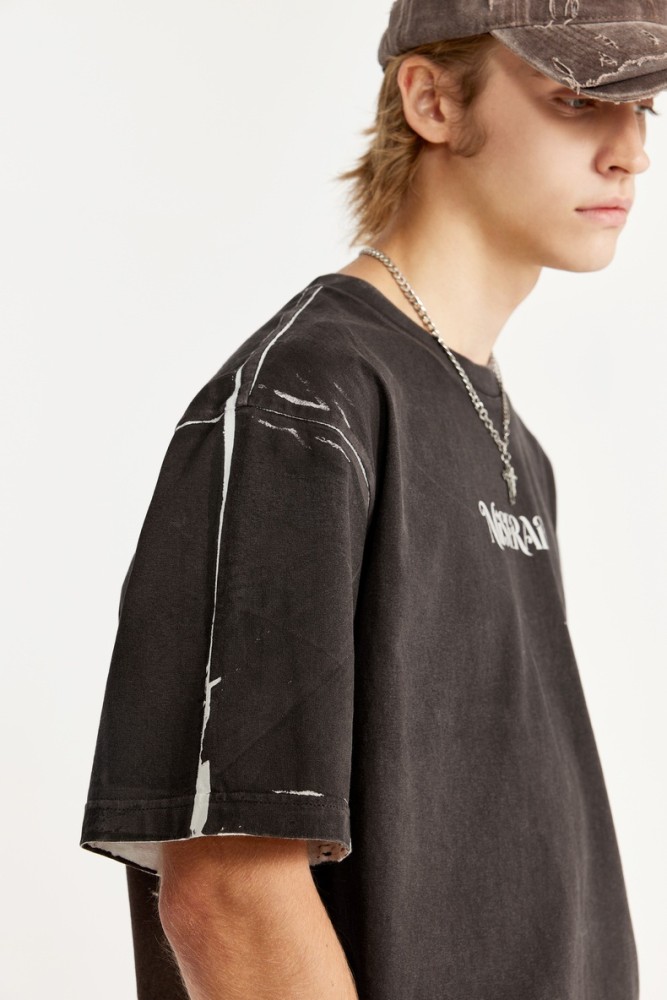 Men Women Printed Graffiti T-shirt Short Sleeve Pullover Tops Sweatshirt Unisex Tee Casual T-shirt