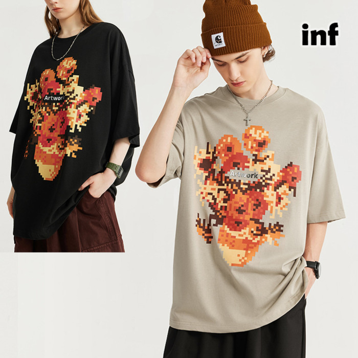 Men Women T-shirt Short Sleeve Pullover Tops Sweatshirt Unisex Tee Casual T-shirt