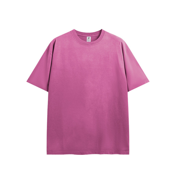 Men Women Washing  Gradient T-shirt Short Sleeve Pullover Tops Sweatshirt Unisex Tee Casual T-shirt