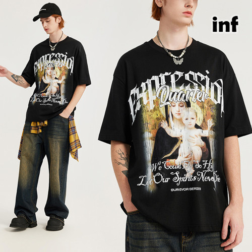 Men Women T-shirt Short Sleeve Pullover Tops Sweatshirt Unisex Tee Casual T-shirt