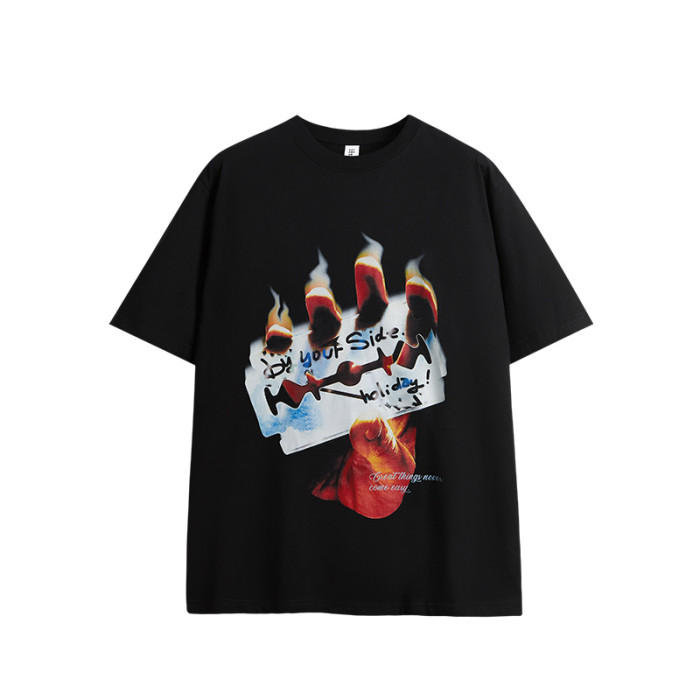 Men Women T-shirt Short Sleeve Pullover Tops Sweatshirt Unisex Tee Casual T-shirt