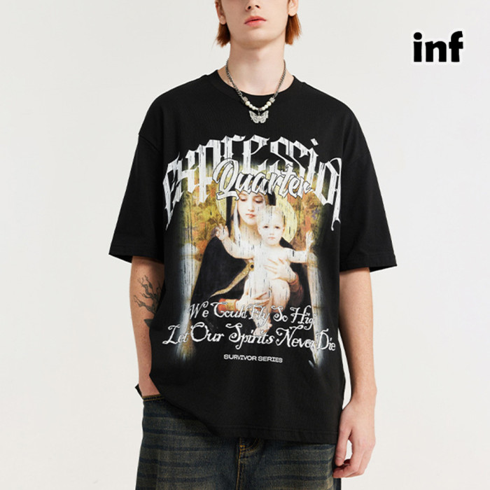 Men Women T-shirt Short Sleeve Pullover Tops Sweatshirt Unisex Tee Casual T-shirt