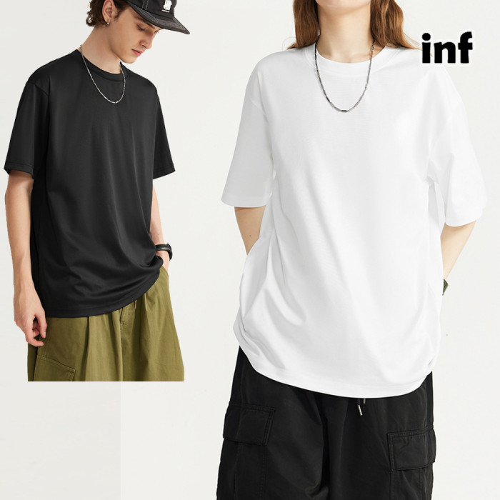 Men Women Dacron T-shirt Short Sleeve Pullover Tops Sweatshirt Unisex Tee Casual T-shirt