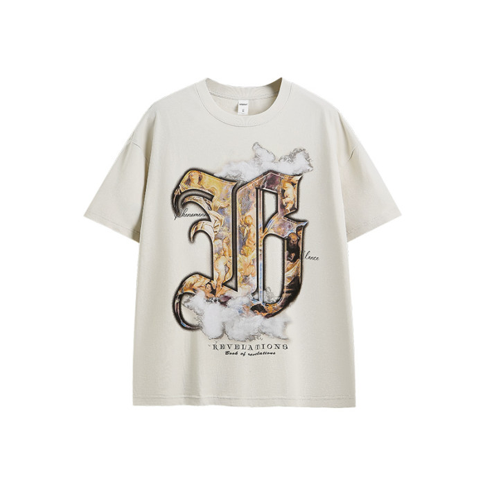 Men Women T-shirt Short Sleeve Pullover Tops Sweatshirt Unisex Tee Casual T-shirt