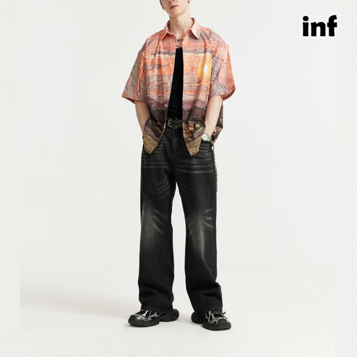 Men Women Seersucker Shirt Short Sleeved Shirt Tops Sweatshirt Unisex Tee Casual Shirt