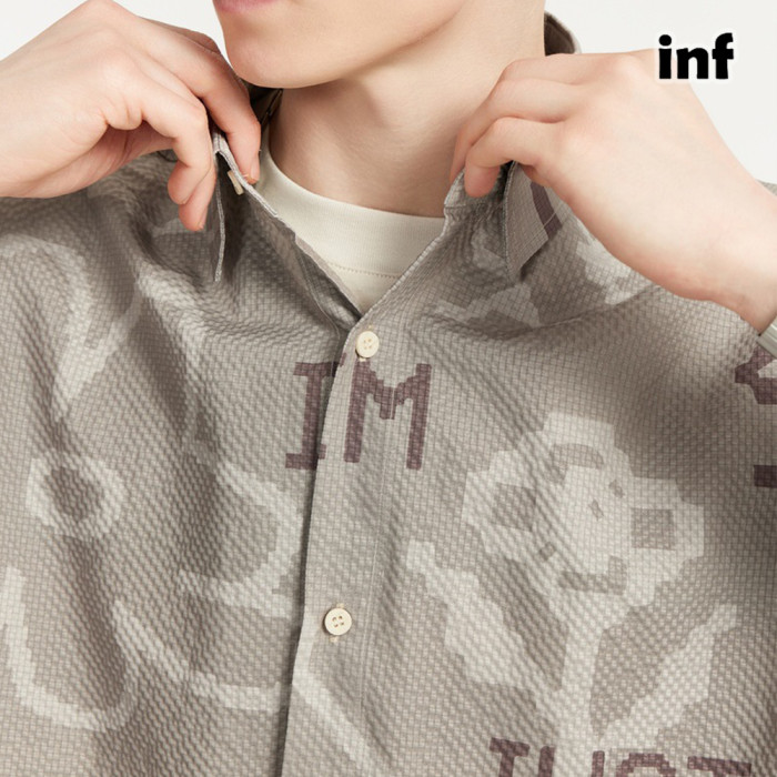 Men Women Seersucker Shirt Short Sleeved Shirt Tops Sweatshirt Unisex Tee Casual Shirt