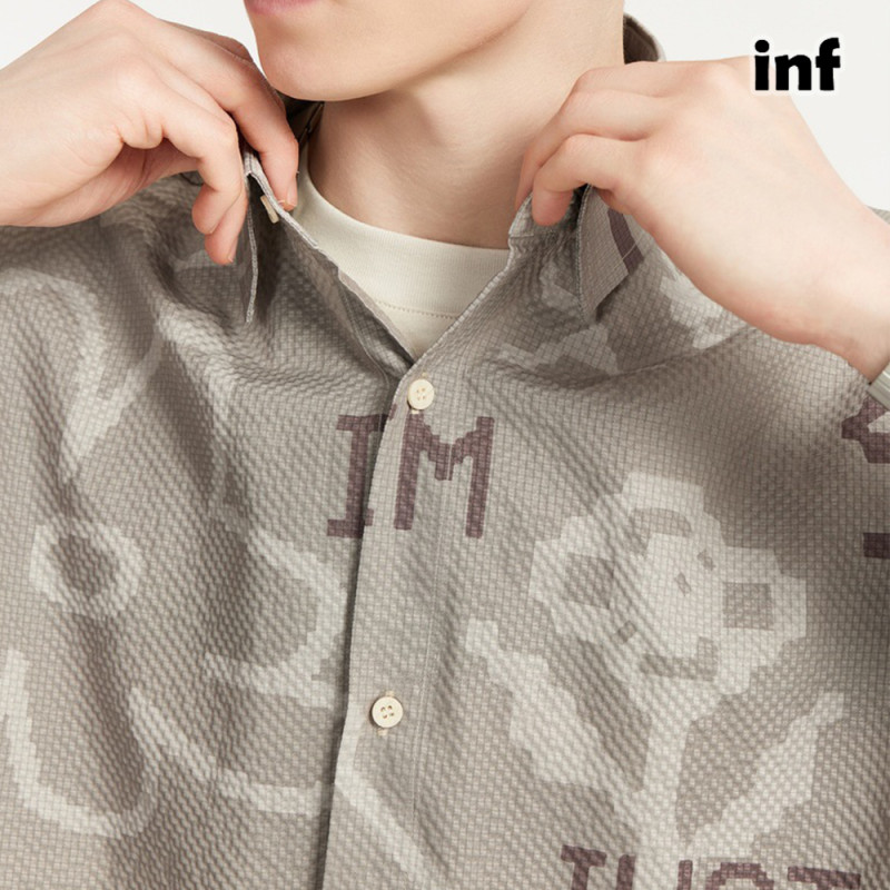 Men Women Seersucker Shirt Short Sleeved Shirt Tops Sweatshirt Unisex Tee Casual Shirt