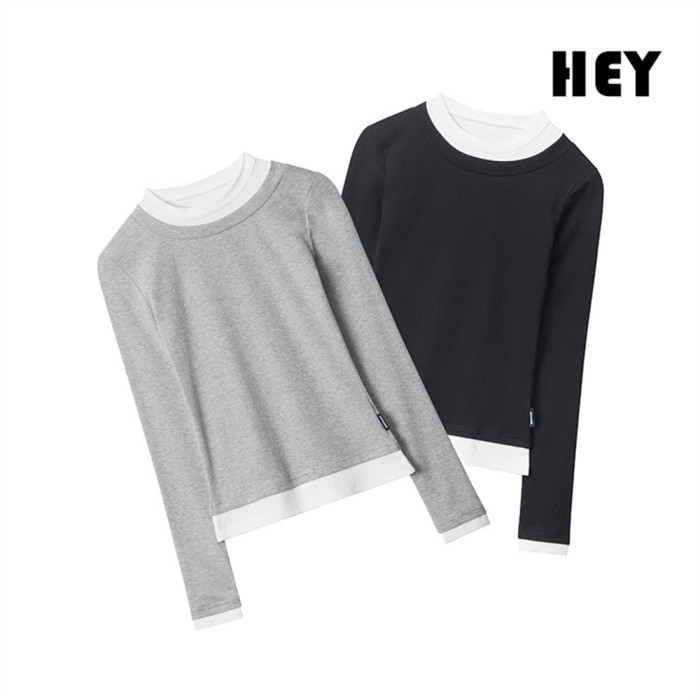 Women Hot Girl Style Slim Long Sleeve Bottoming Shirt Slim T-shirt