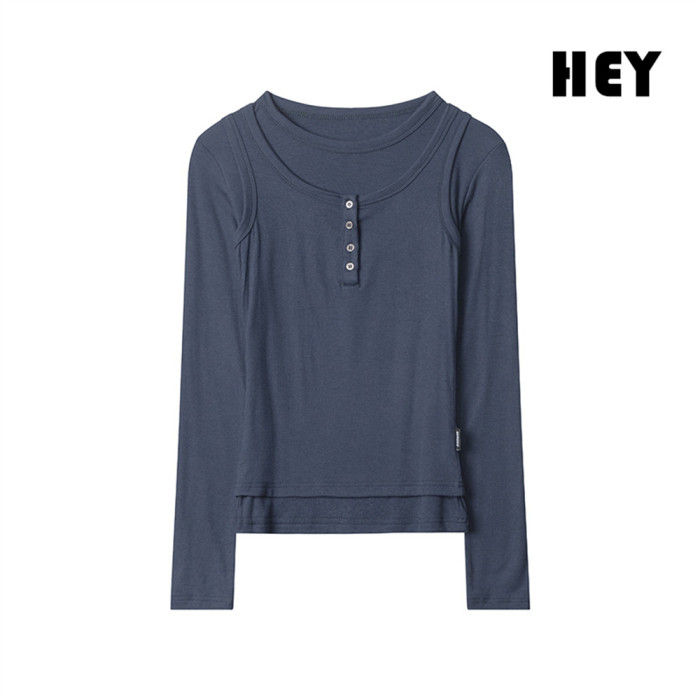 Women Hot Girl Style Slim Long Sleeve Bottoming Shirt Slim T-shirt