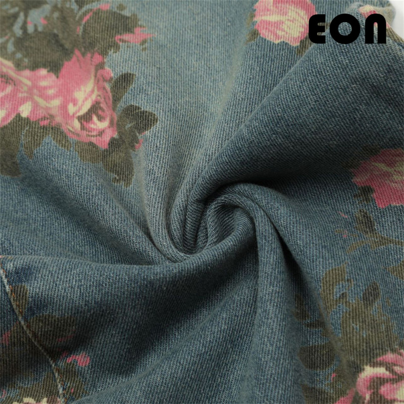 Women Hip Hop Wiped Color Wide-leg Jeans Bottoms Pants Trousers Outfits Casual Jeans