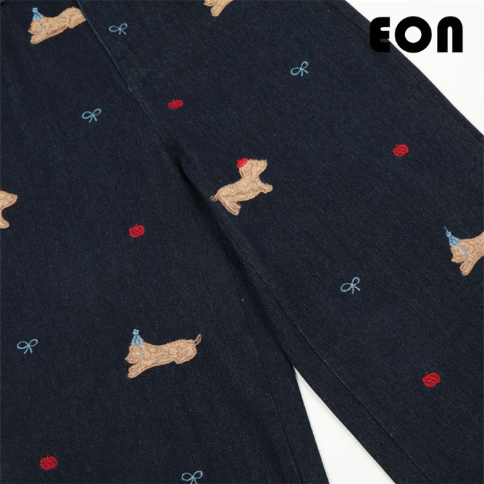 Women Washed Straight Leg Jeans Bottoms Trousers Outfits Casual Jeans