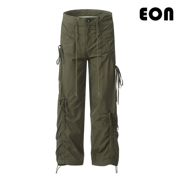 Women Overalls With Bright Thread Pants Anti Splash Trousers Loose pants Wide-leg Pants Casual Pants