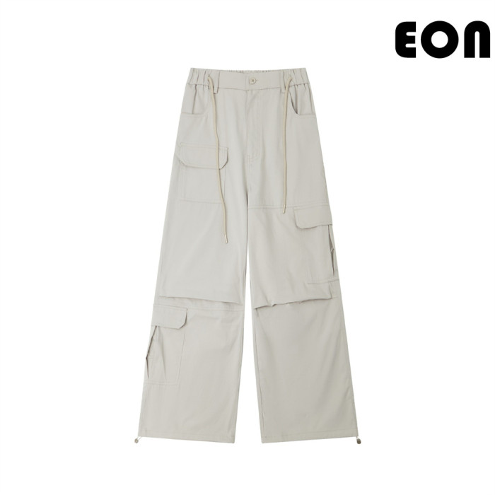 Women Overalls With Bright Thread Pants Anti Splash Trousers Loose pants Wide-leg Pants Casual Pants