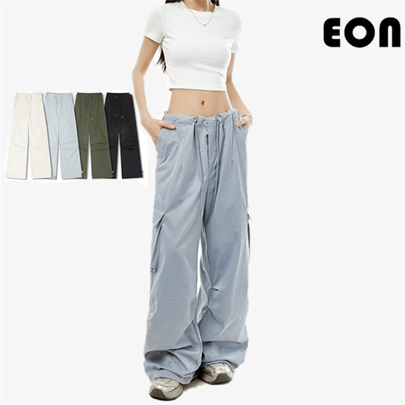 Women Overalls With Bright Thread Pants Anti Splash Trousers Loose pants Wide-leg Pants Casual Pants